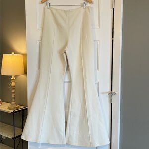 NWT 16Arlington Brisbane High Rise Flared Trouser Pants in Milk Ivory Size 14